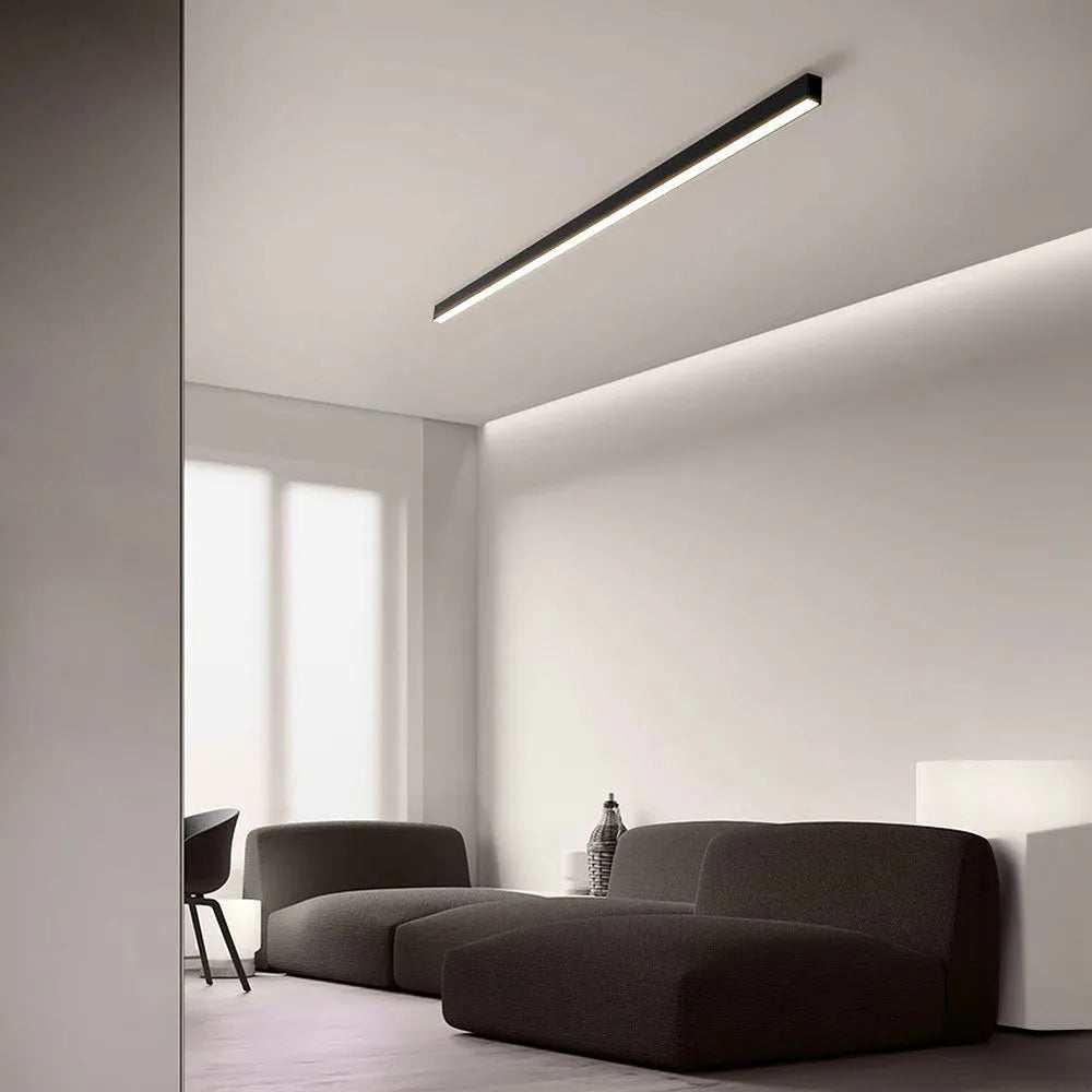 LinéaLux™ – Plafonnier Long Minimaliste et Moderne