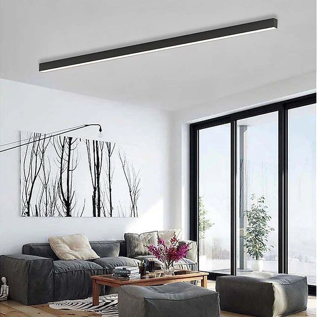 LinéaLux™ – Plafonnier Long Minimaliste et Moderne