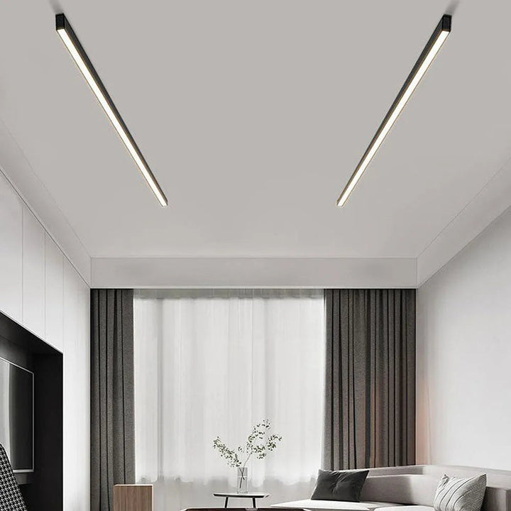 LinéaLux™ – Plafonnier Long Minimaliste et Moderne