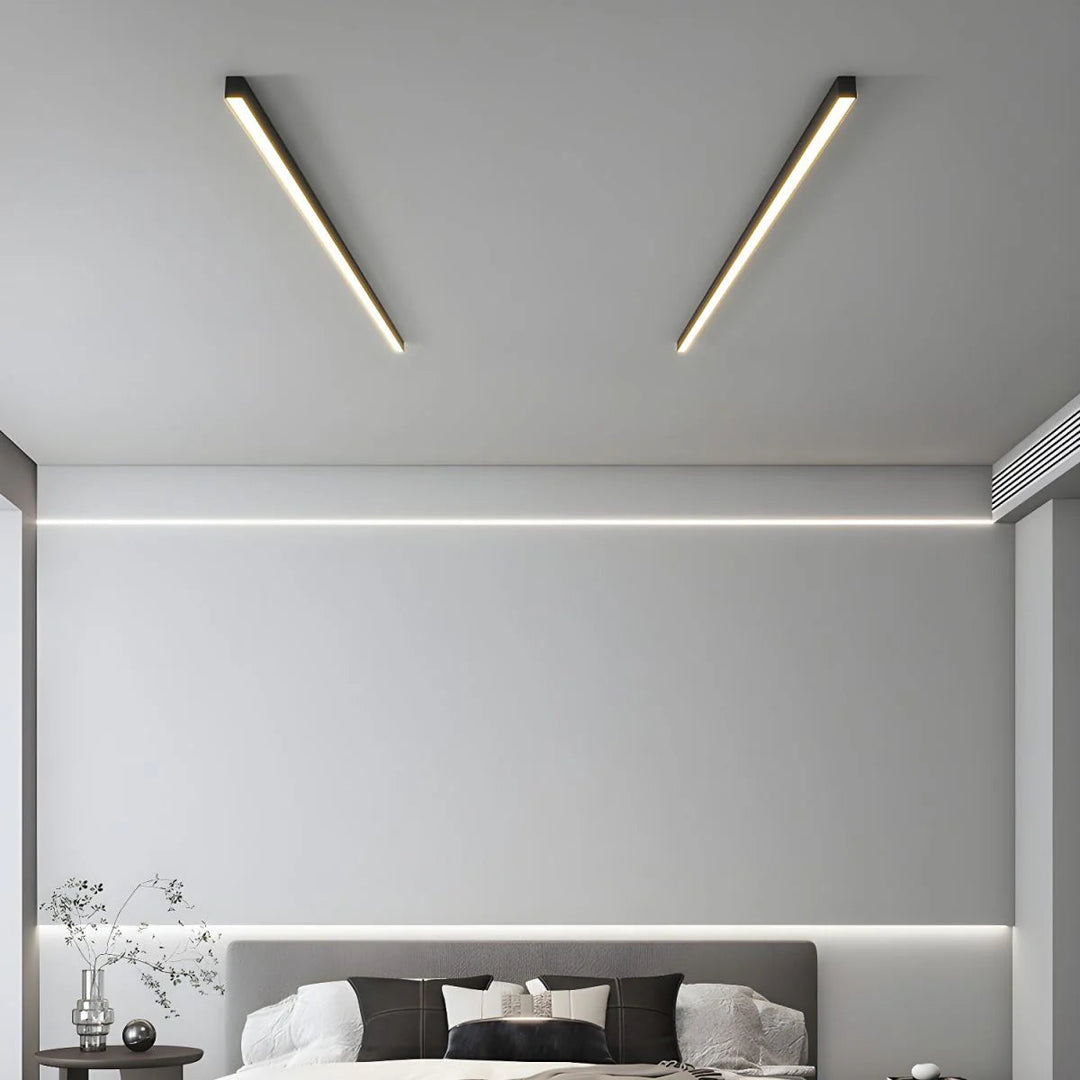 LinéaLux™ – Plafonnier Long Minimaliste et Moderne