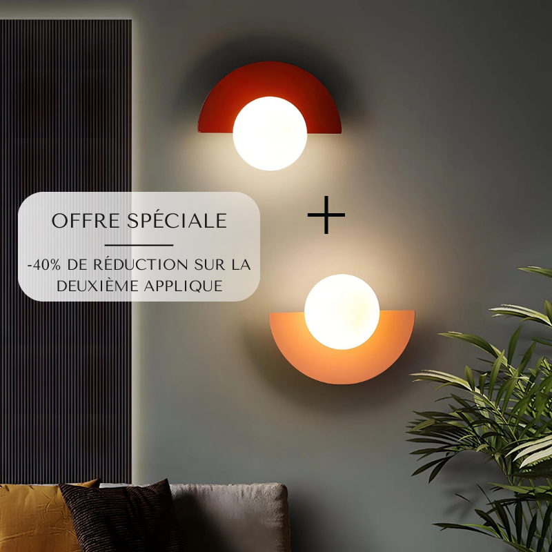 VerraLume™ – Applique LED en Verre Teinté au Style Scandinave