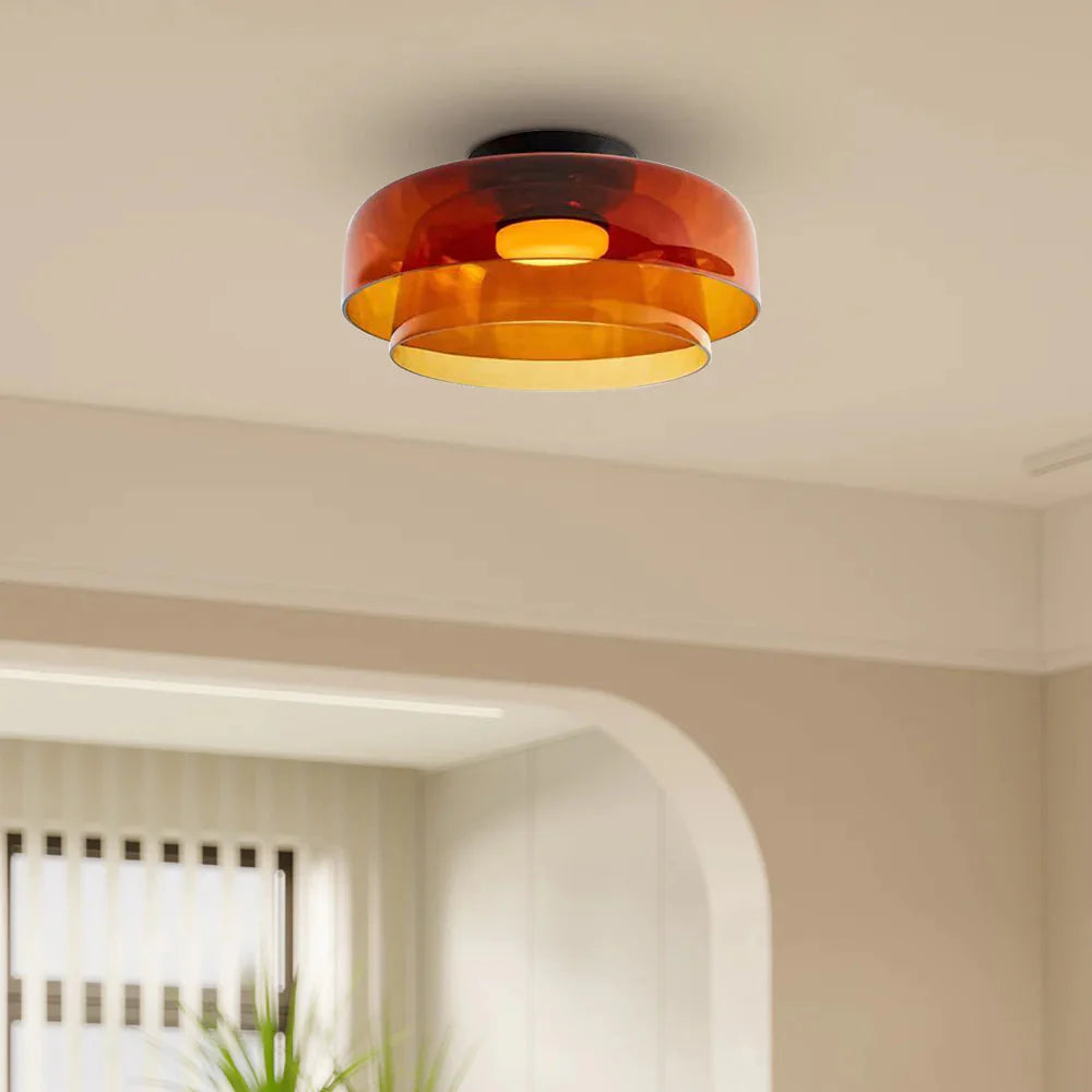 LustreKaléïdo™ – Éclairage de Plafond en Vitrail Créatif