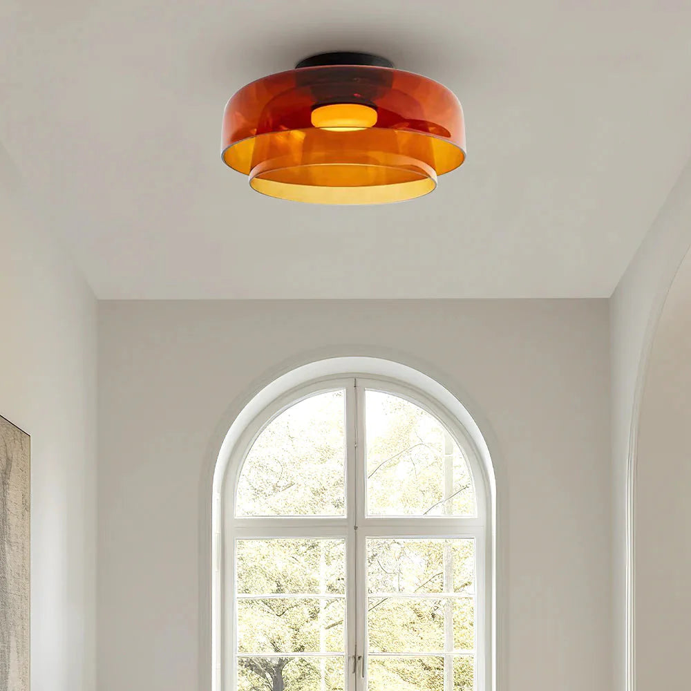 LustreKaléïdo™ – Éclairage de Plafond en Vitrail Créatif
