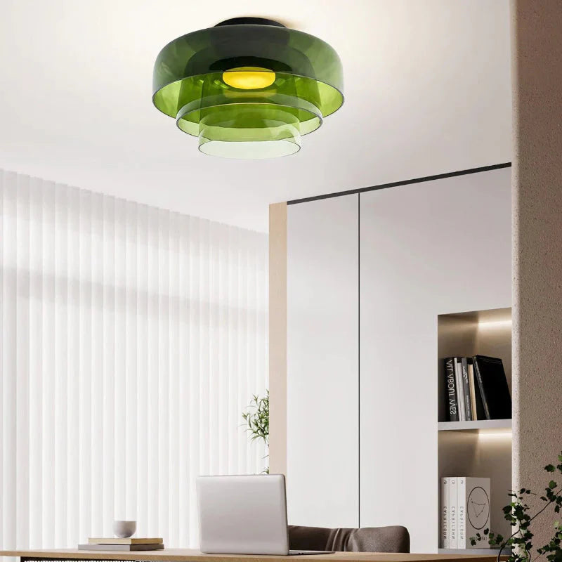 LustreKaléïdo™ – Éclairage de Plafond en Vitrail Créatif