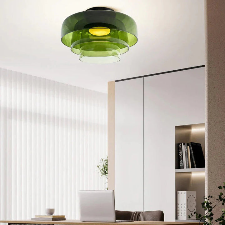 LustreKaléïdo™ – Éclairage de Plafond en Vitrail Créatif