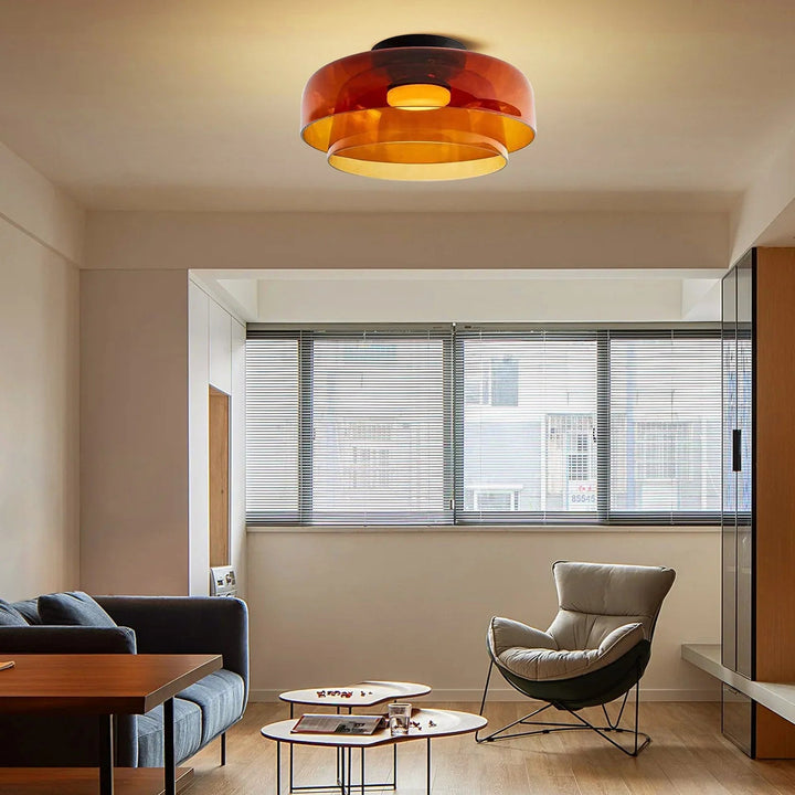 LustreKaléïdo™ – Éclairage de Plafond en Vitrail Créatif
