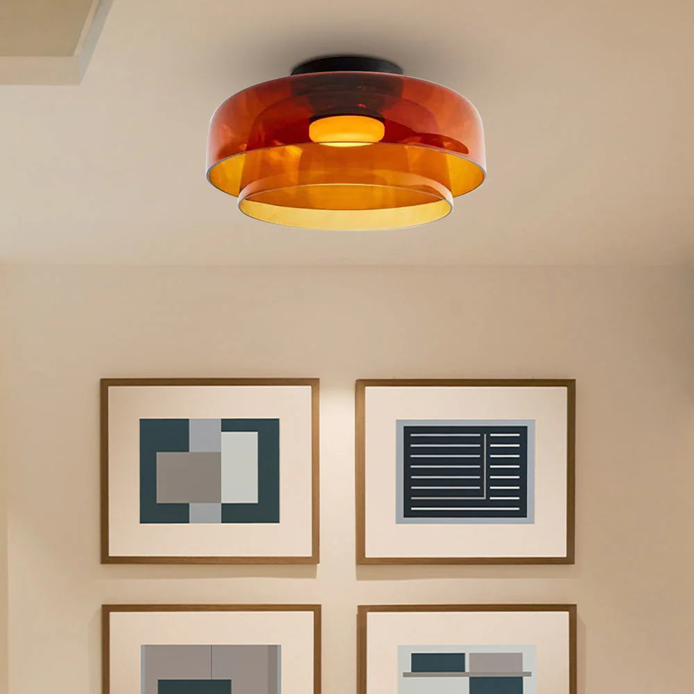 LustreKaléïdo™ – Éclairage de Plafond en Vitrail Créatif