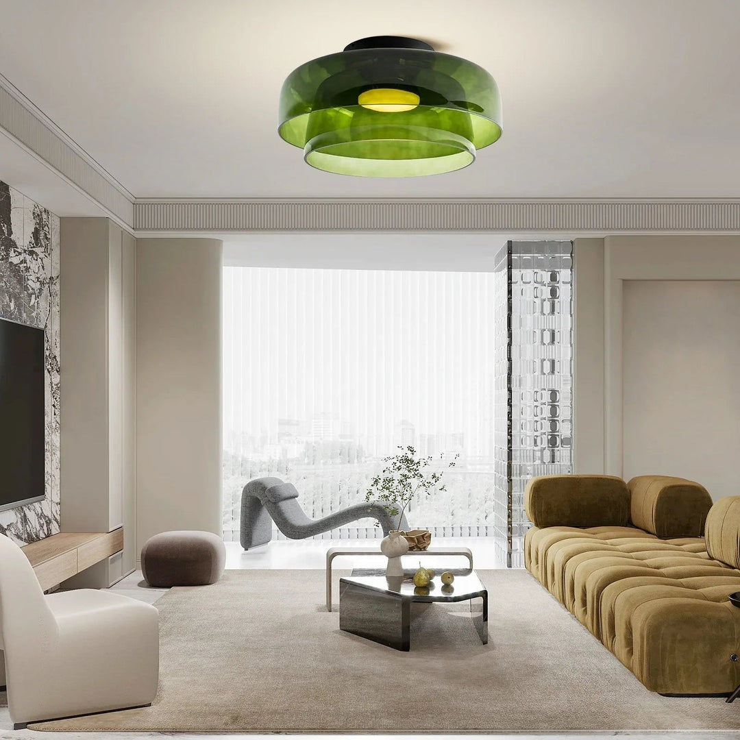 LustreKaléïdo™ – Éclairage de Plafond en Vitrail Créatif