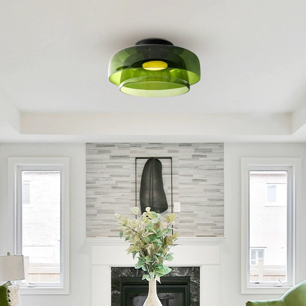 LustreKaléïdo™ – Éclairage de Plafond en Vitrail Créatif