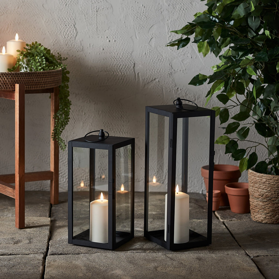 GlowNest™ – Duo de Lanternes Solides avec Effet Bougie Réaliste
