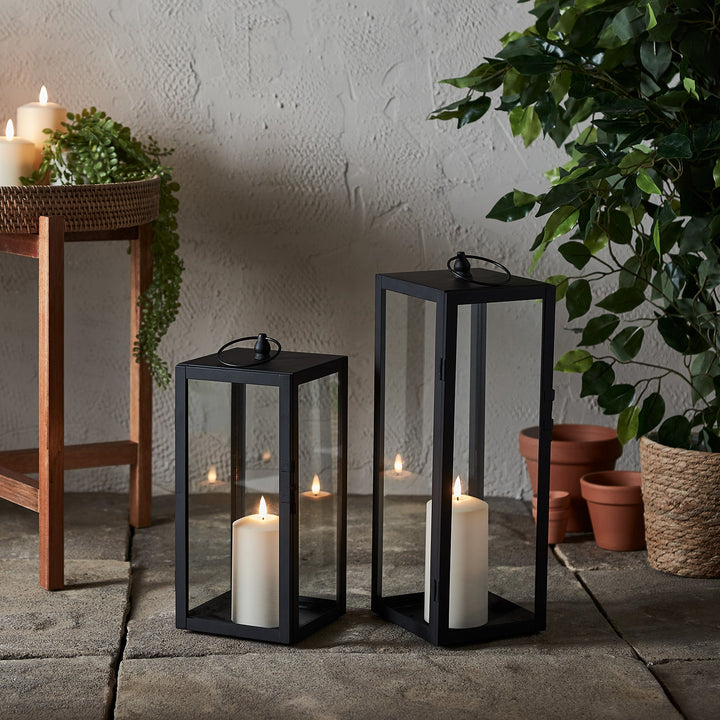 GlowNest™ – Duo de Lanternes Solides avec Effet Bougie Réaliste