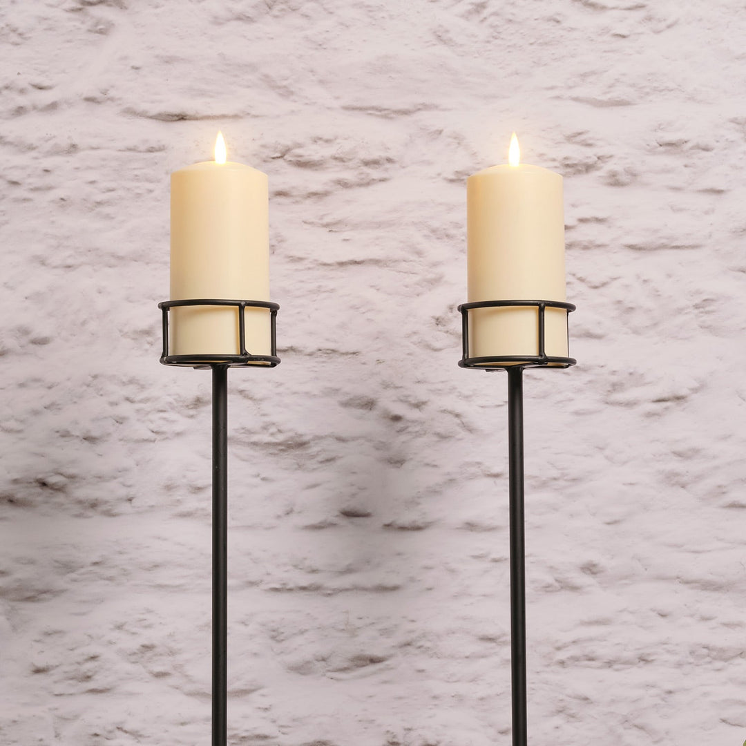 Lumières Jardins™ – Lot de 2 Supports à Bougies sur Piquets