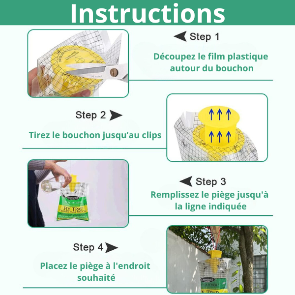 Trap'Insectes™ – Barrière Anti-Mouches Extérieure