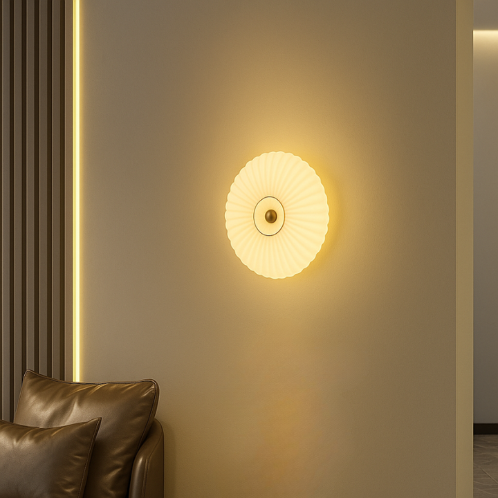 OrbeLumière™ – Applique Murale en Verre Circulaire