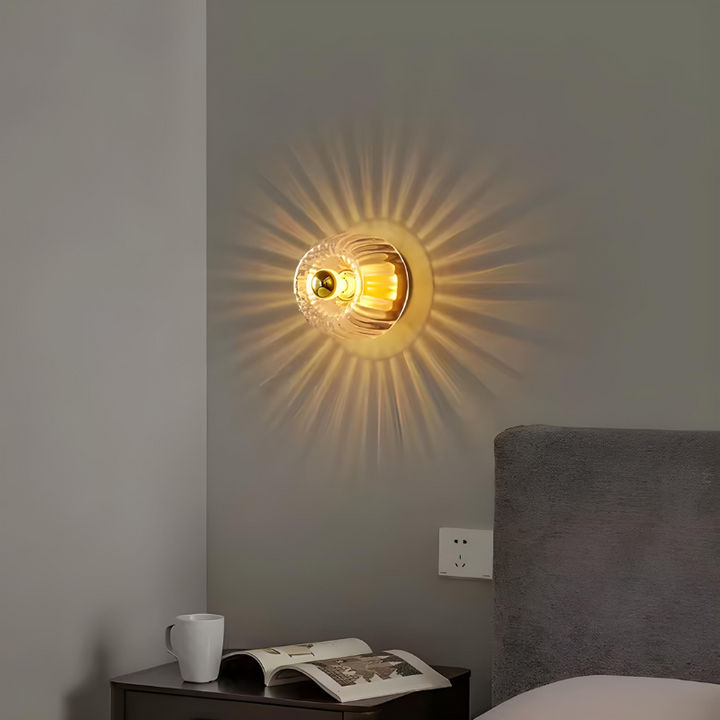 RayonVerre™ – Luminaire Mural Soleil en Verre