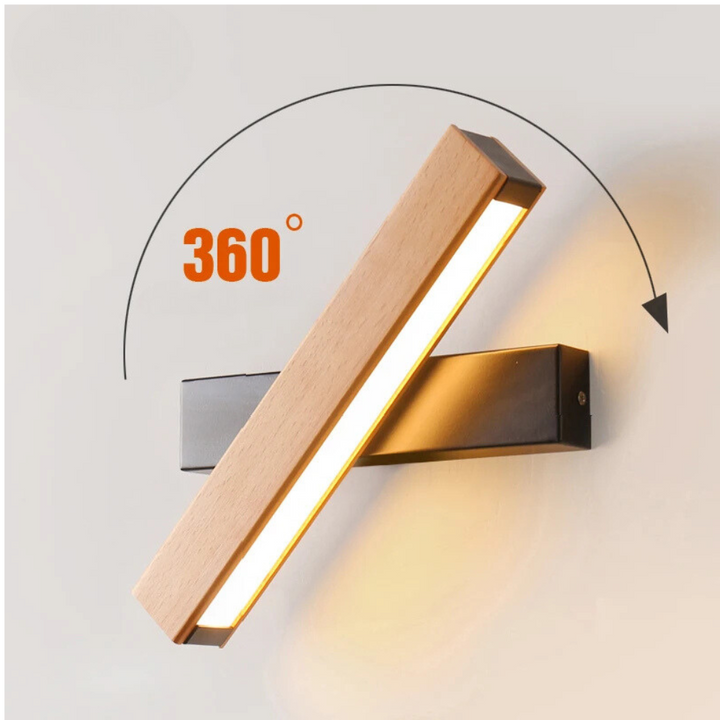 LignoFlex™ – Applique LED Murale en Bois Articulé