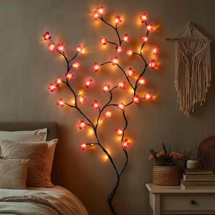 LumiCerise™ – Lampe Murale Poétique aux Tons Cerisiers