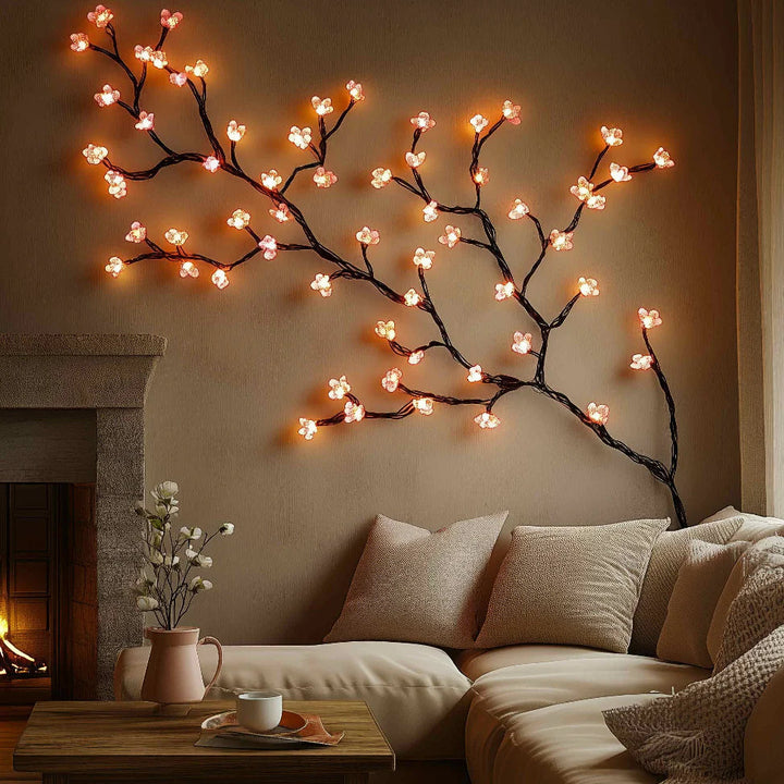 LumiCerise™ – Lampe Murale Poétique aux Tons Cerisiers