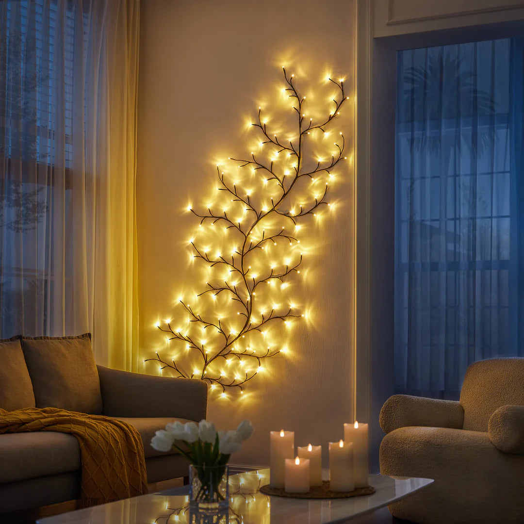 LumiCerise™ – Lampe Murale Poétique aux Tons Cerisiers