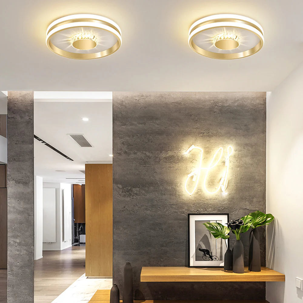 Clartéa™ – Plafonnier Chic et Lumineux en Cristaux Scintillants