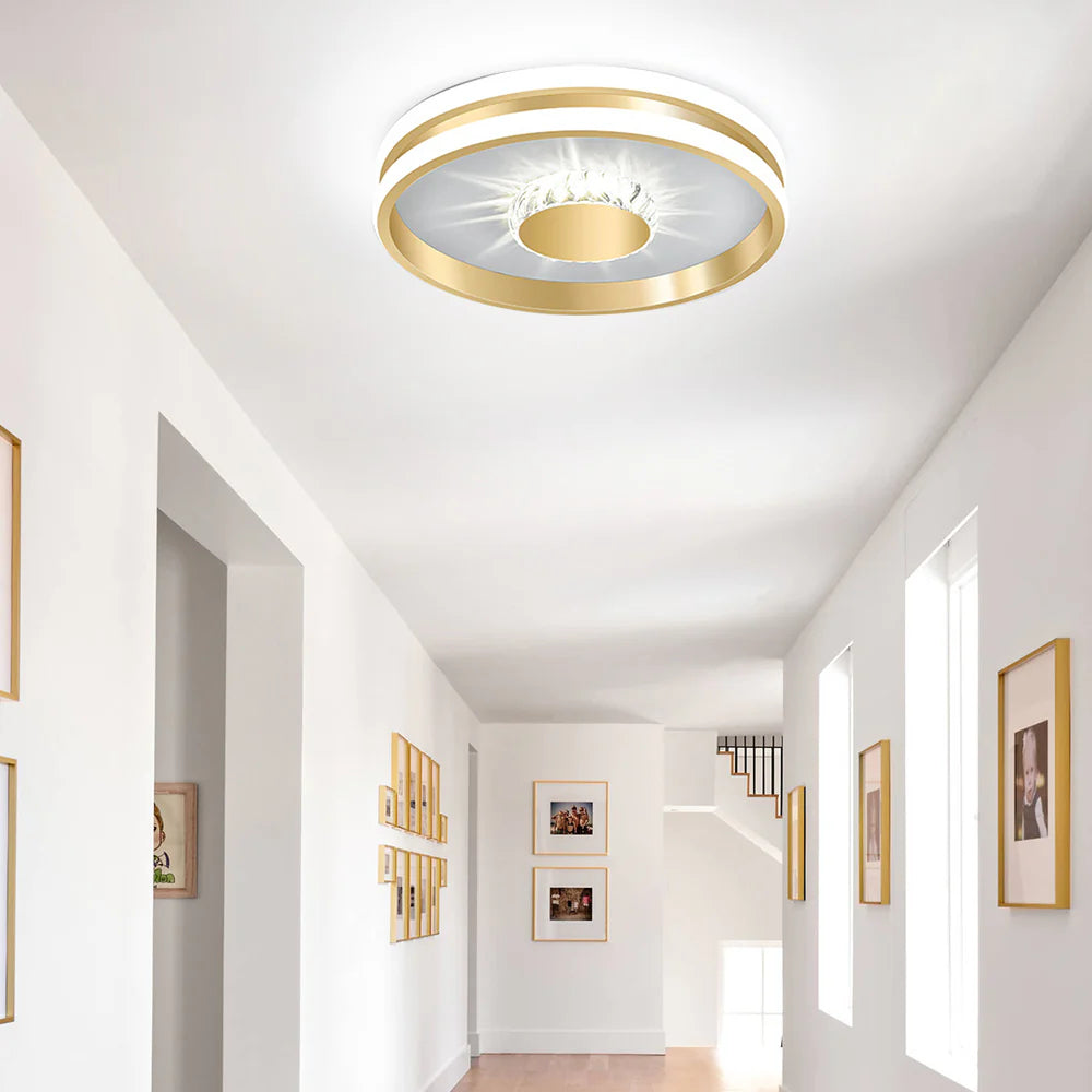 Clartéa™ – Plafonnier Chic et Lumineux en Cristaux Scintillants
