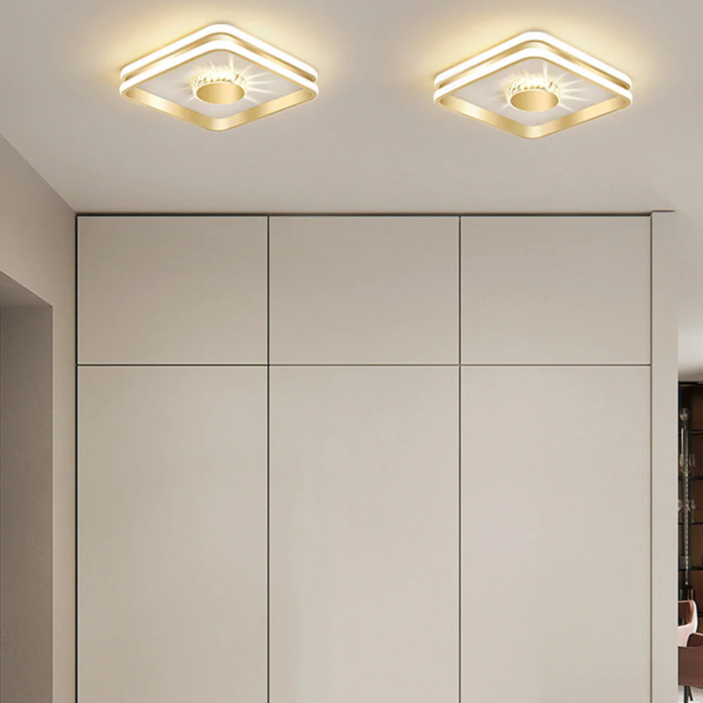 Clartéa™ – Plafonnier Chic et Lumineux en Cristaux Scintillants