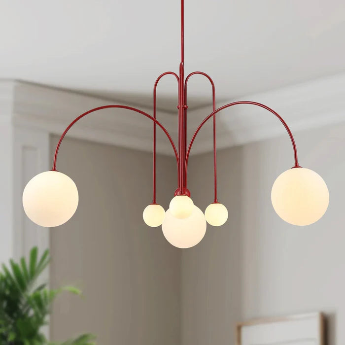 VerreLune™ – Suspension Ronde en Verre Blanc Moderne
