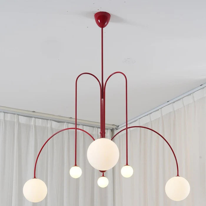 VerreLune™ – Suspension Ronde en Verre Blanc Moderne