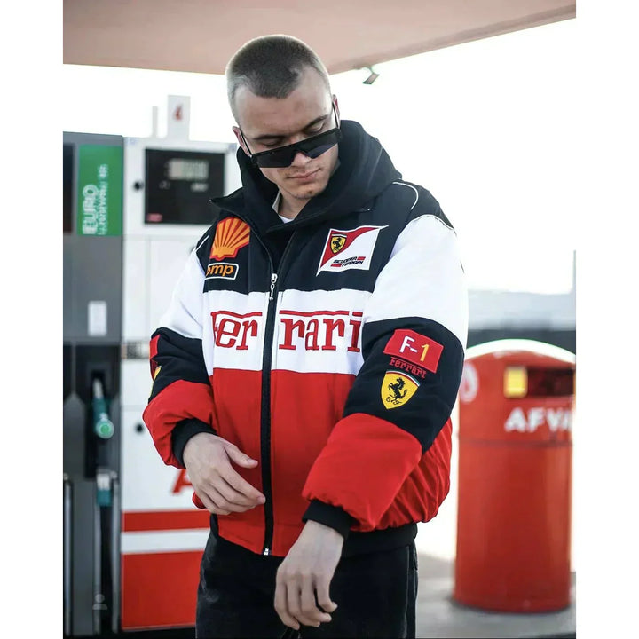 ScuderiaRetro™ – Veste Racing Classique Ferrari Style Années 90