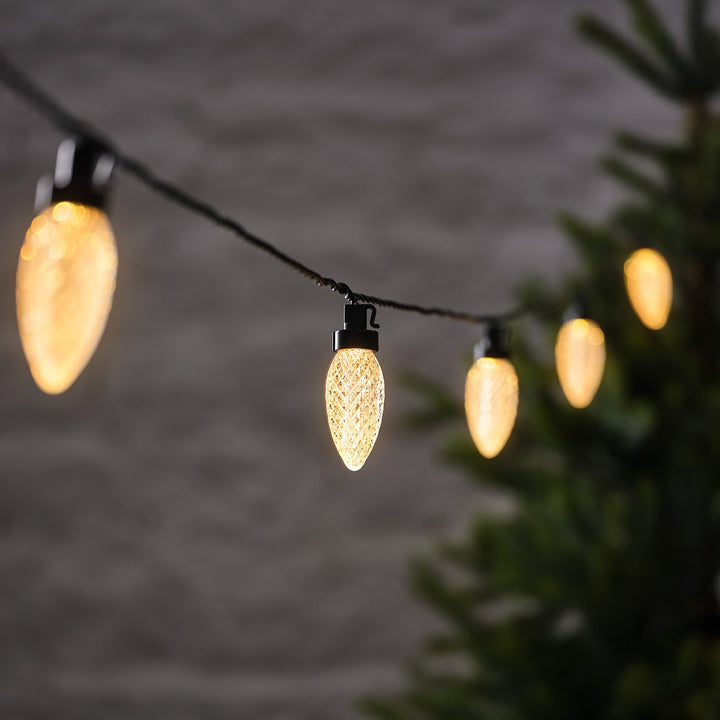 Lumière Boréale™ – Guirlande Jardin Style Pin avec Piquets