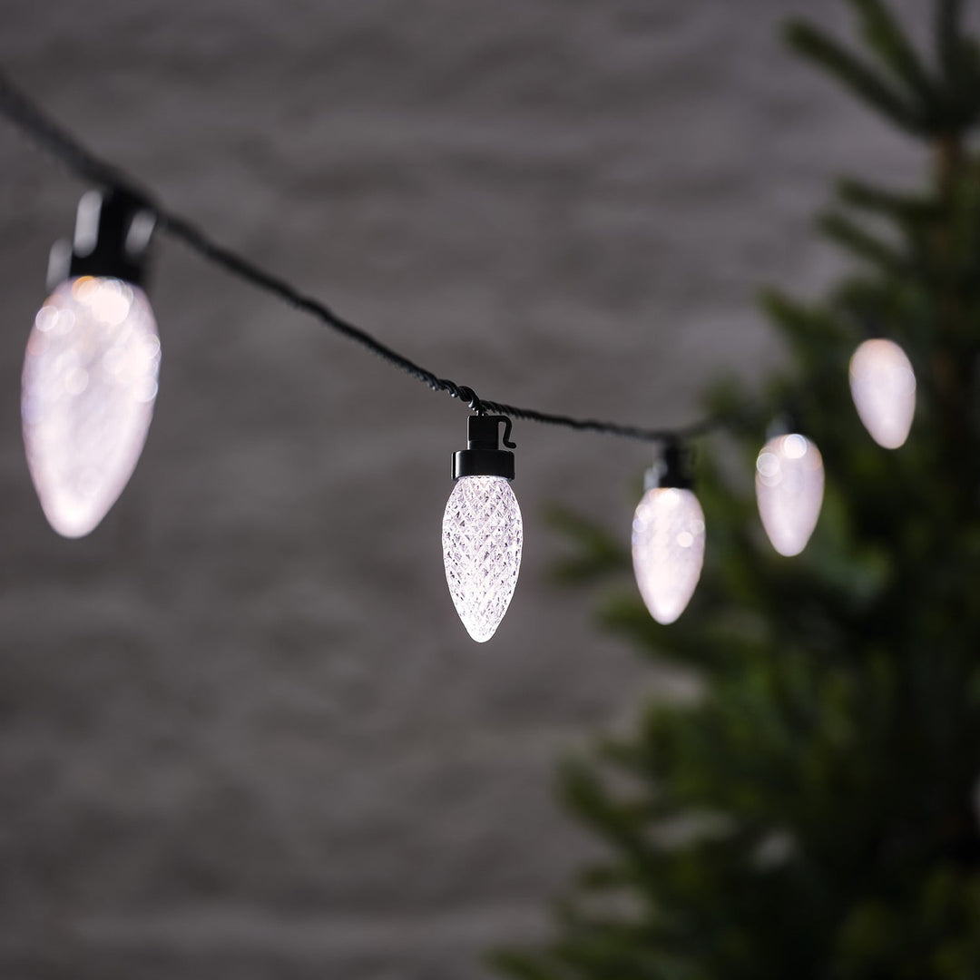 Lumière Boréale™ – Guirlande Jardin Style Pin avec Piquets