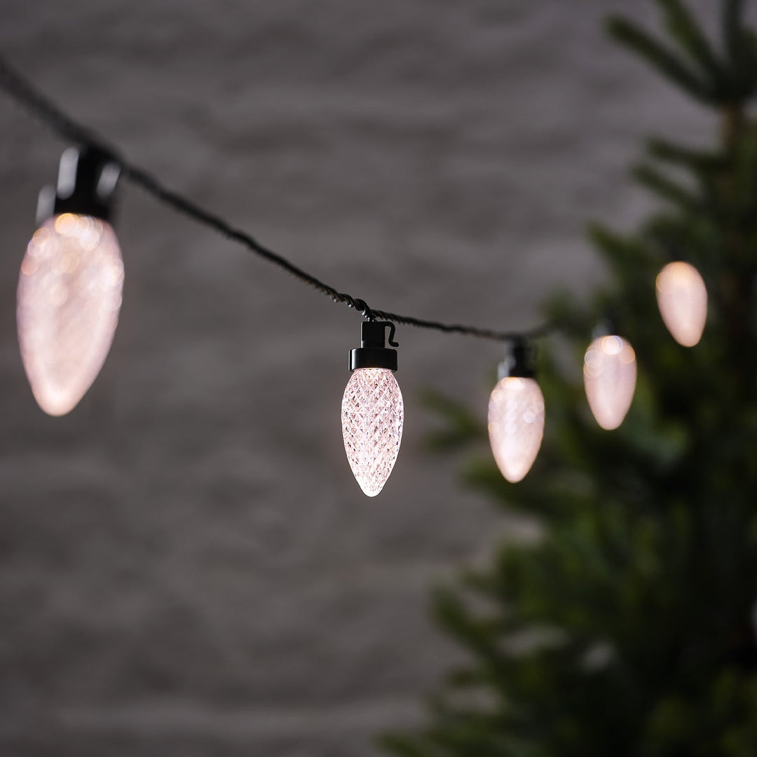 Lumière Boréale™ – Guirlande Jardin Style Pin avec Piquets