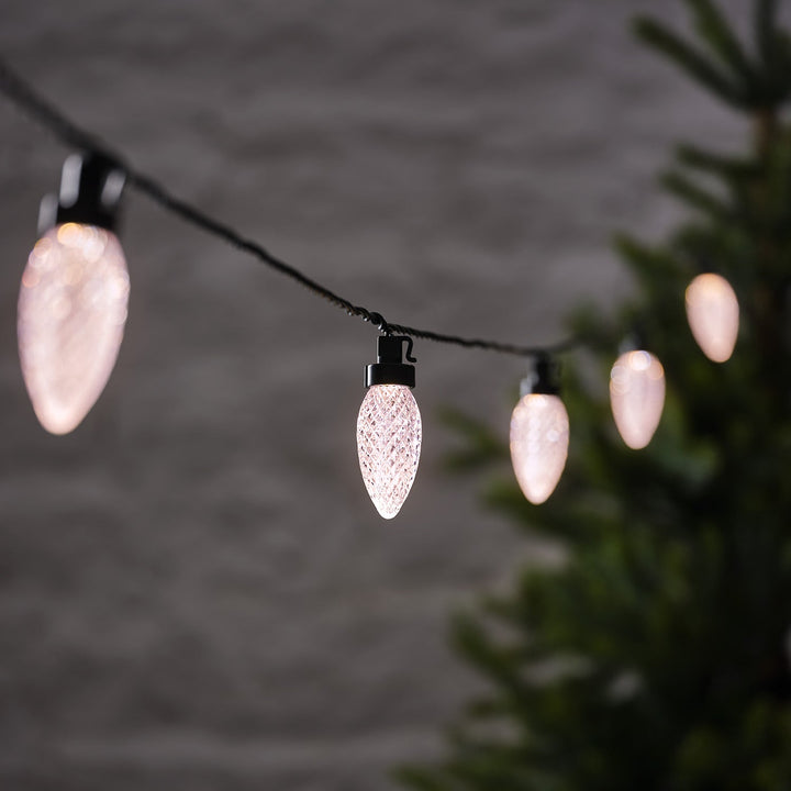 Lumière Boréale™ – Guirlande Jardin Style Pin avec Piquets