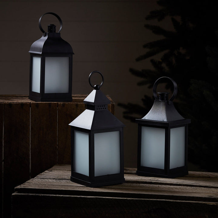 Trio de Lanternes Solaires à Effet Flamme pour Jardin