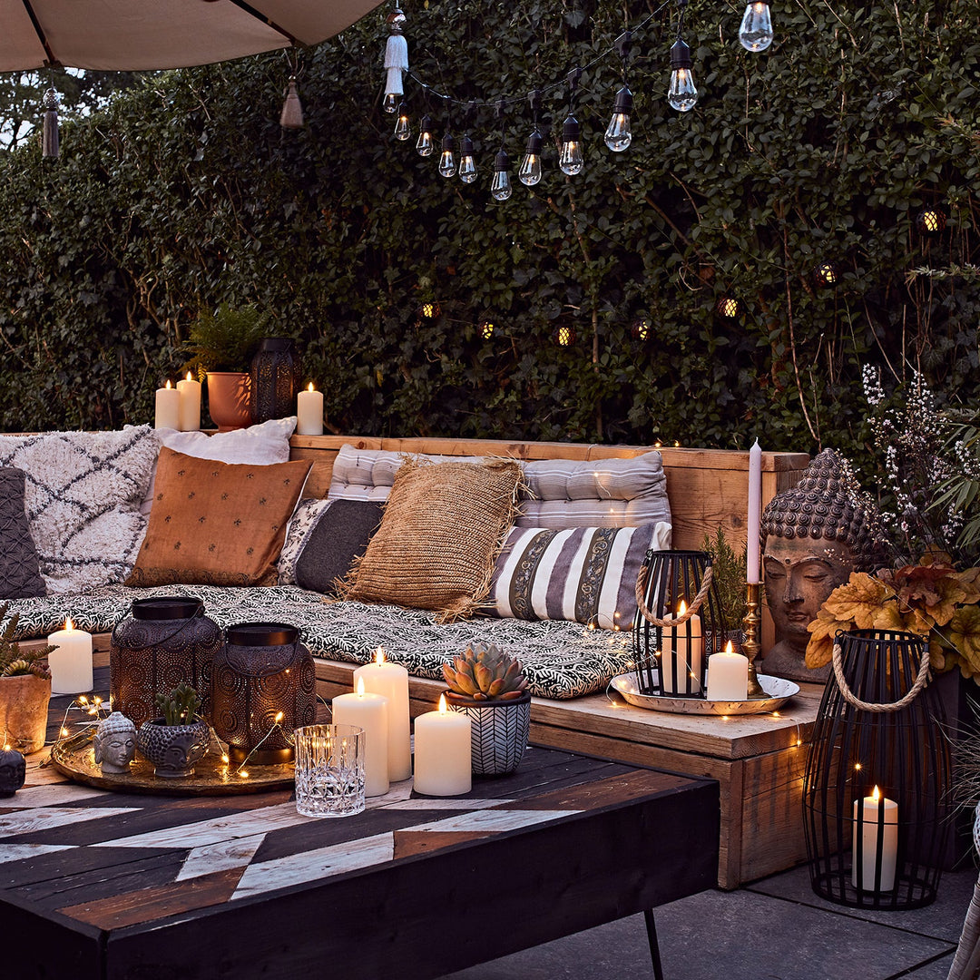Double Lanterne de Jardin Canberra avec Bougies