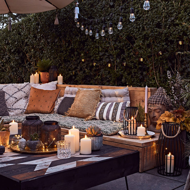 Double Lanterne de Jardin Canberra avec Bougies