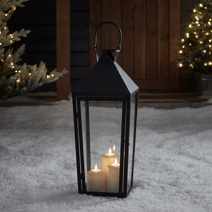 ÉclatNoir™ – Lanterne LED Haut de Gamme pour Jardin