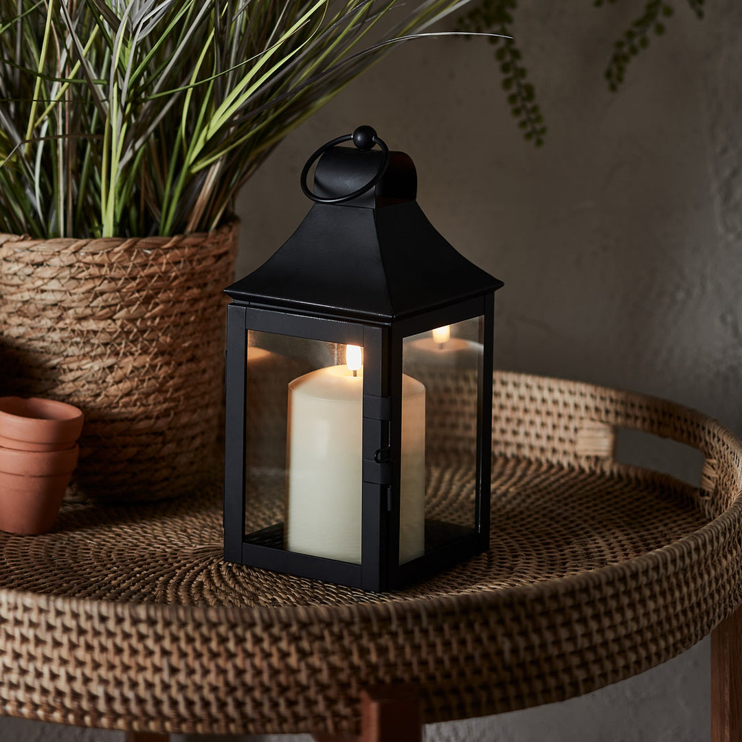 JardinFlamme™ Petite Lanterne 25 cm avec Bougie