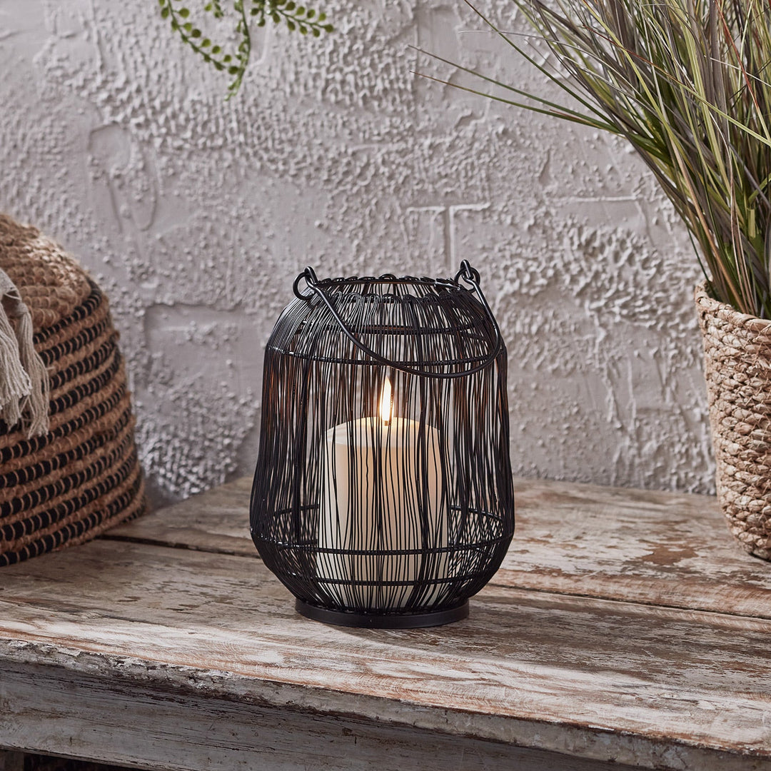 Lanterne de Jardin Blanche Antonio avec Bougie LED