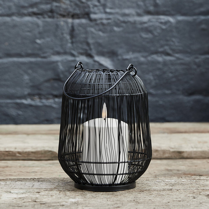 Lanterne de Jardin Blanche Antonio avec Bougie LED