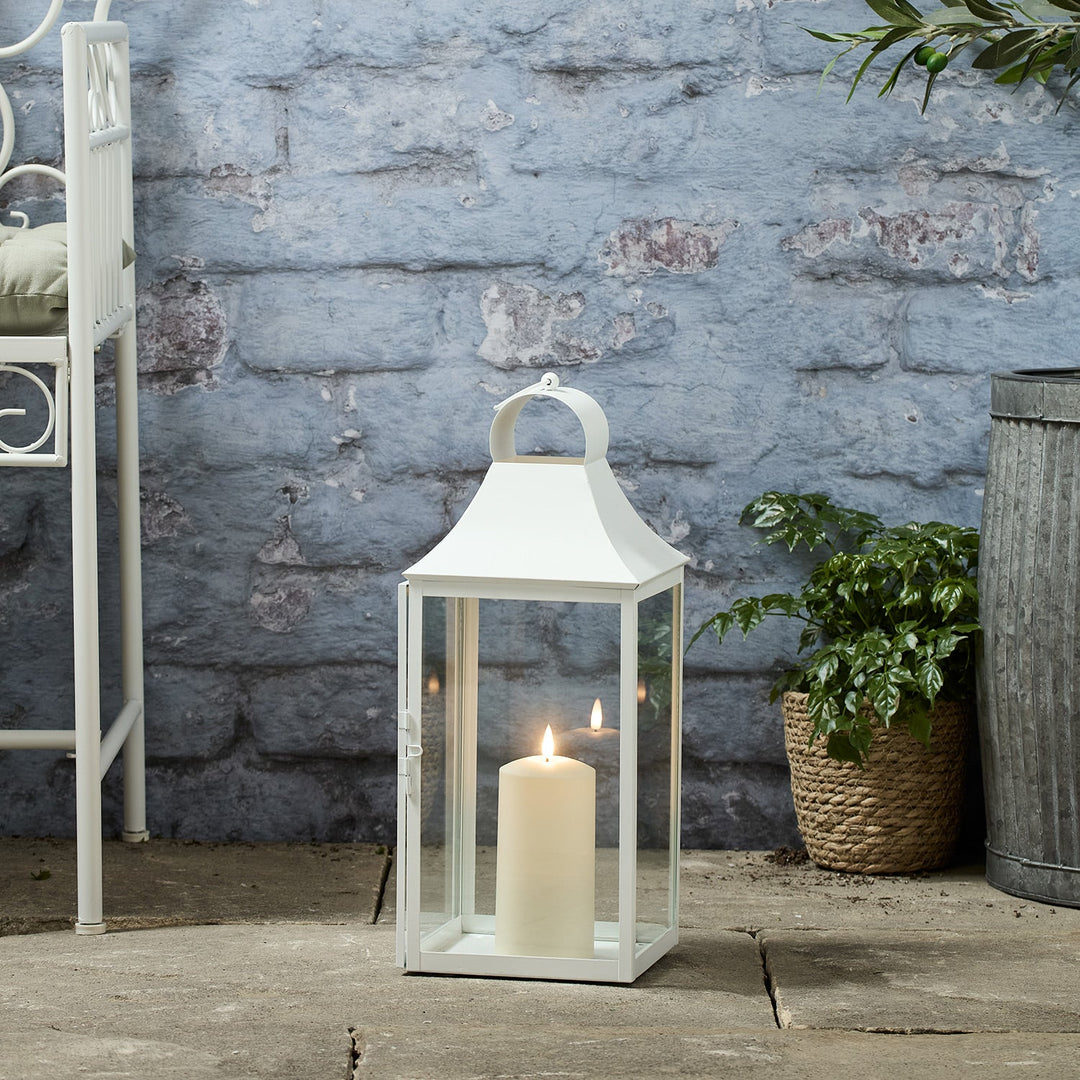 Lanterne Albury Blanche – Élégance Extérieure 45 cm