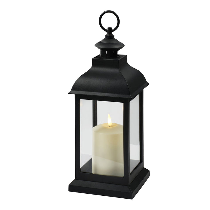 Lanterne Noire Trentham avec Bougie LED et Télécommande