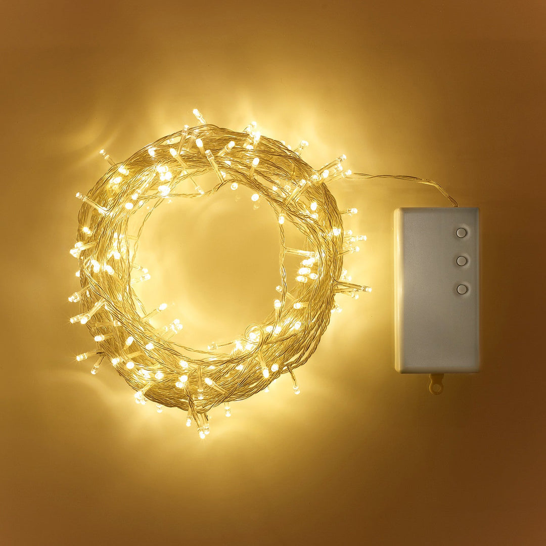 LumiCâble™ 200 LED Blanc Chaud à Piles