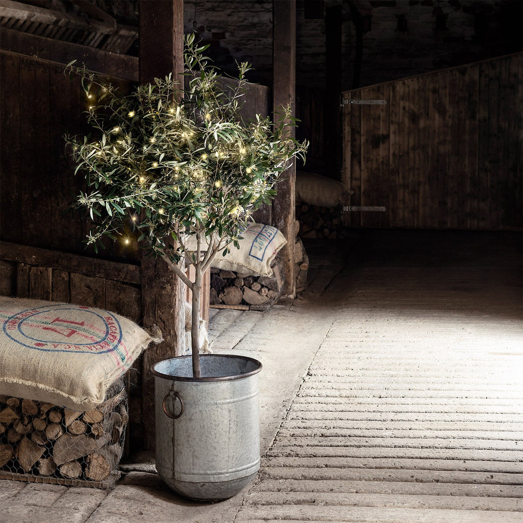 Guirlande Lumineuse 200 LED Blanc Chaud à Piles avec Fil Vert Foncé