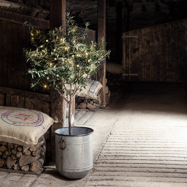 Guirlande Lumineuse 200 LED Blanc Chaud à Piles avec Fil Vert Foncé