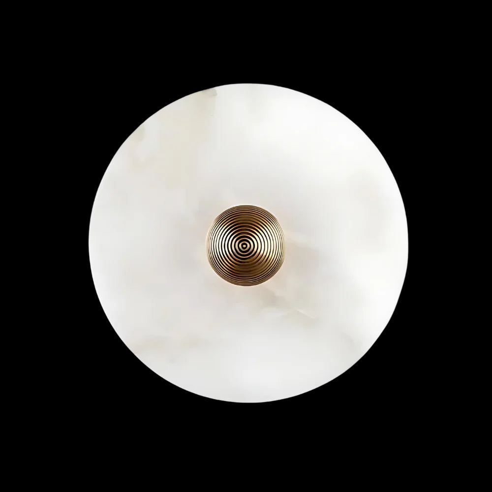 ÉpureBlanche™ – Applique Albâtre au Design Circulaire