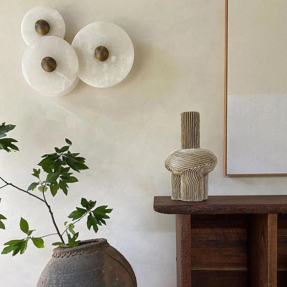 ÉpureBlanche™ – Applique Albâtre au Design Circulaire