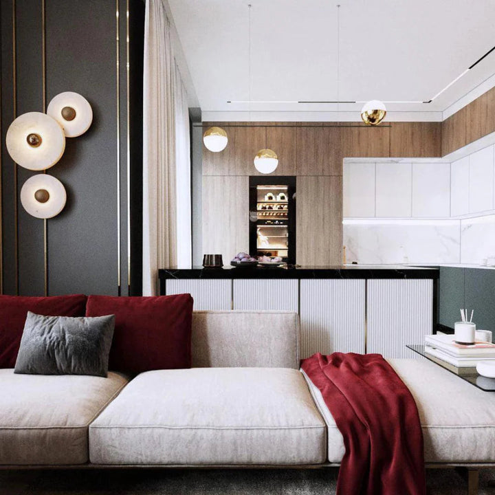 ÉpureBlanche™ – Applique Albâtre au Design Circulaire