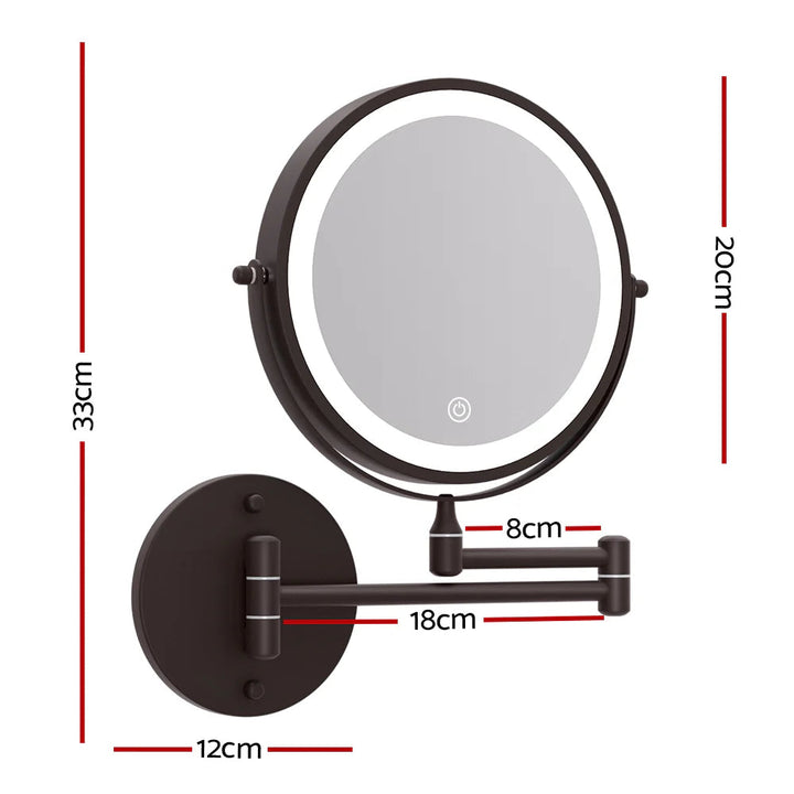 MiroLumi™ – Miroir Mural LED à Trois Tons Réglables