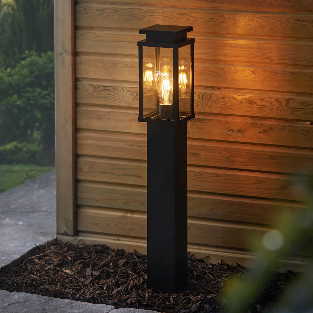 Lanterne Ébène™ – Potelet Solaire Élégant pour Extérieur